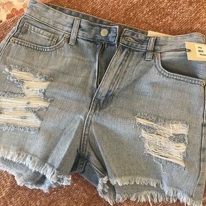 High Rise Jean Shorts